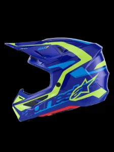 ALPINESTARS(MX) - HELMET SM7 DEED BLUE/YEL 2X - 01109122