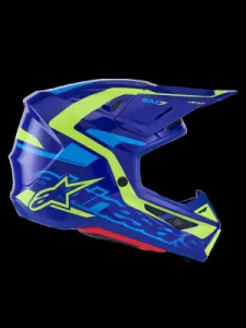 ALPINESTARS(MX) - HELMET SM7 DEED BLUE/YEL 2X - 01109122