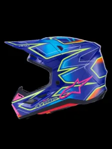 ALPINESTARS(MX) - HELMET SM7 CAST BLU/YL/PINK S - 01109124