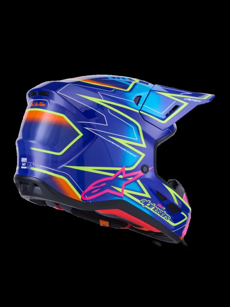 ALPINESTARS(MX) - HELMET SM7 CAST BLU/YL/PINK S - 01109124