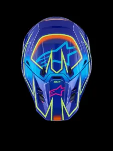 ALPINESTARS(MX) - HELMET SM7 CAST BLU/YL/PINK S - 01109124