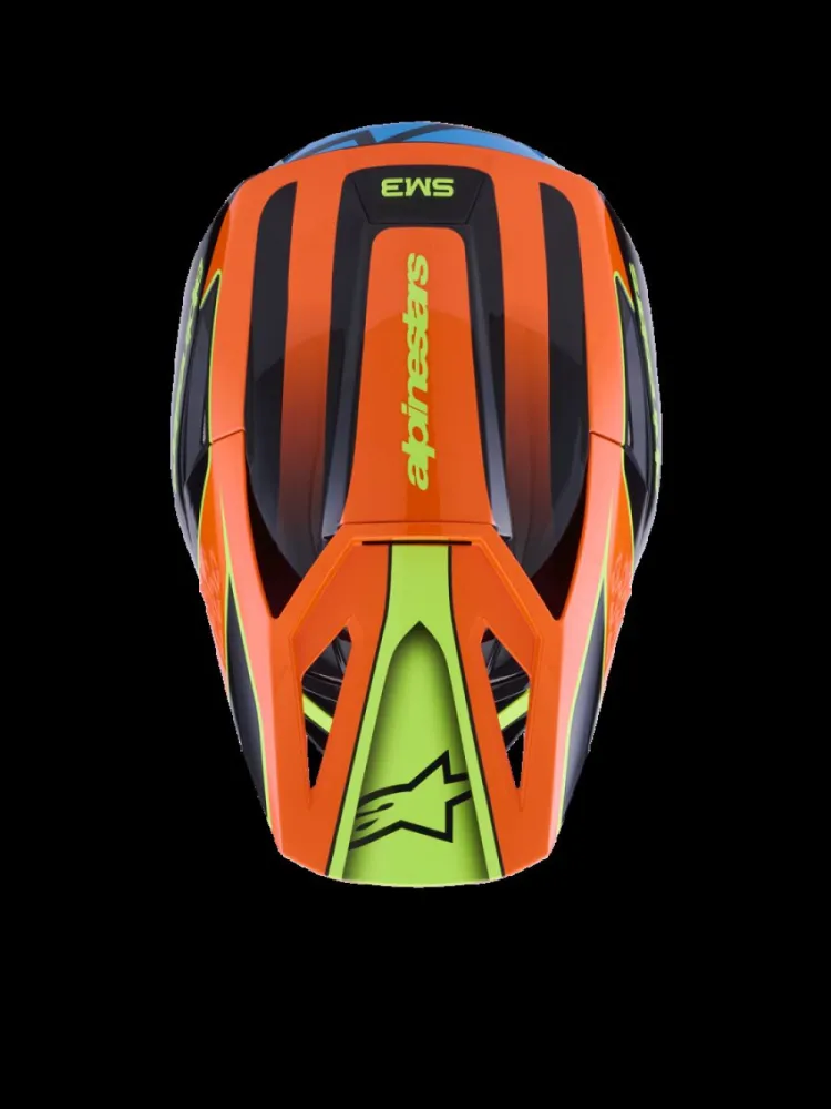 ALPINESTARS(MX) - HELMET SM3 FRAY BLK/OR/YL XS - 01109141