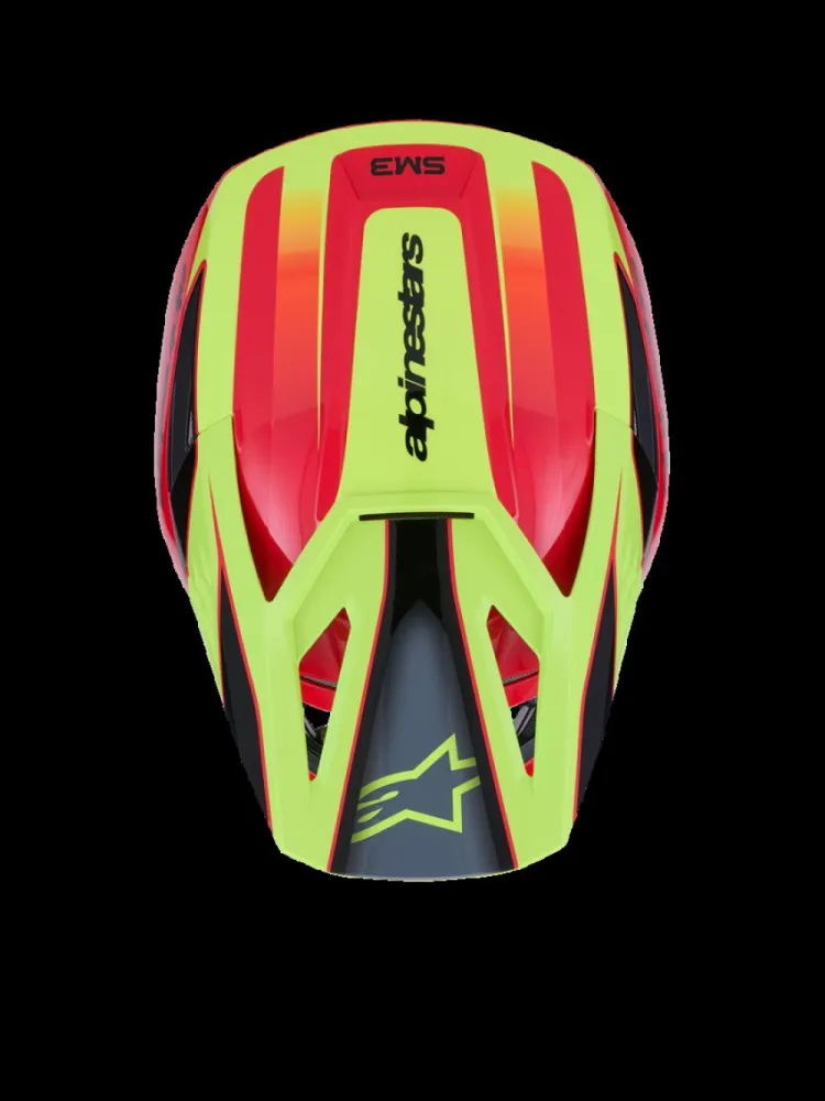 ALPINESTARS(MX) - HELMET SM3 FRAY RED/YL/BLK 2X - 01109152