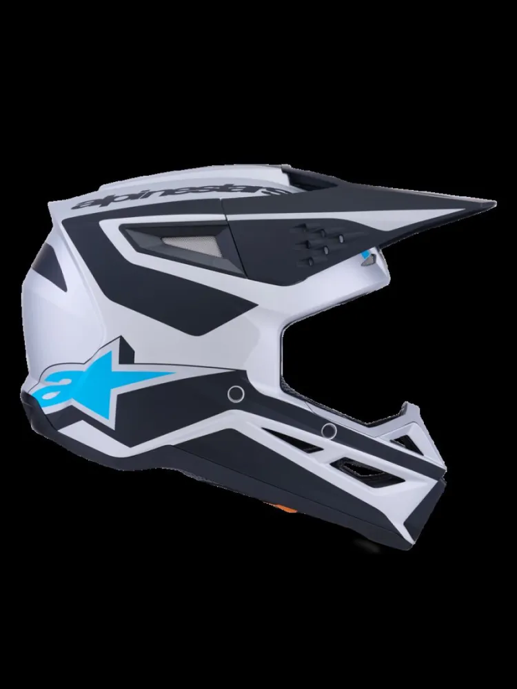 ALPINESTARS(MX) - HELMET SM3 HEAT SILV/BL/BLK L - 01109174