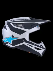 ALPINESTARS(MX) - HELMET SM3 HEAT SILV/BL/BLK L - 01109174