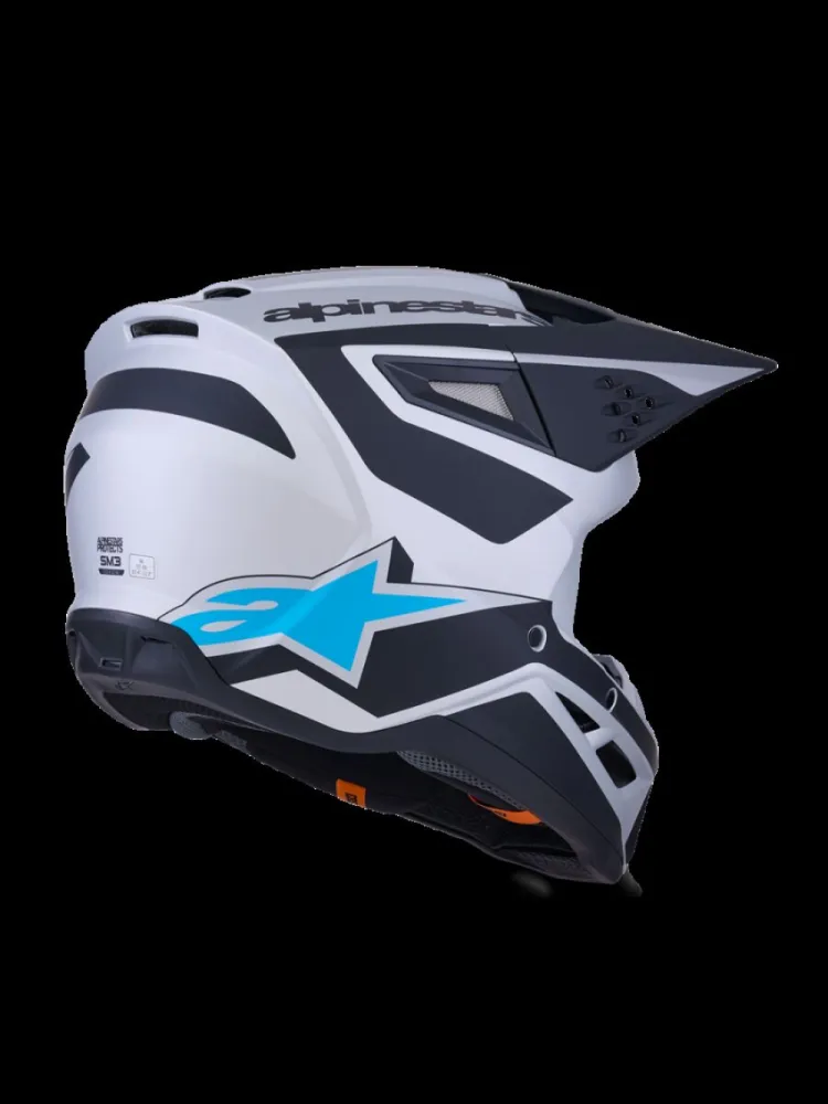 ALPINESTARS(MX) - HELMET SM3 HEAT SILV/BL/BLK L - 01109174