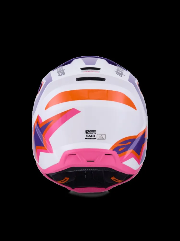 ALPINESTARS(MX) - HELMET SM3 HEAT WHT/PU/PINK S - 01109178