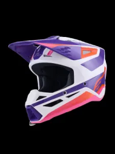 ALPINESTARS(MX) - HELMET SM3 HEAT WHT/PU/PINK XL - 01109181