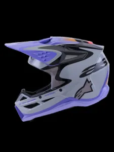 ALPINESTARS(MX) - HELMET SM3 JETTSON GRAY/PUR/BL - 01109232