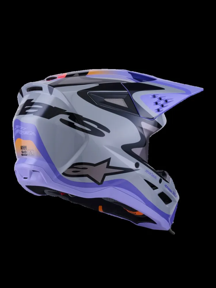 ALPINESTARS(MX) - HELMET SM3 JETTSON GRAY/PUR/BL - 01109232