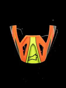ALPINESTARS(MX) - VISOR SM3 FRAY BLK/OR/YL - 01321888