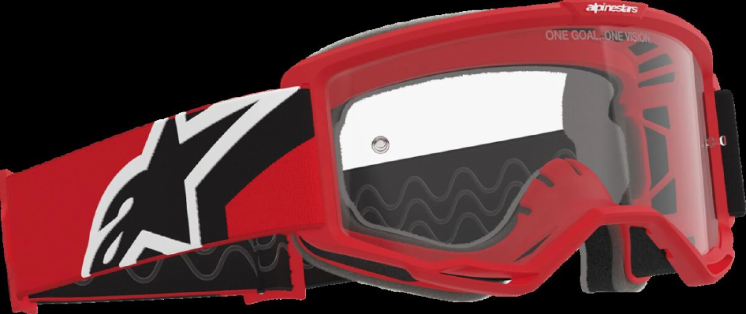 ALPINESTARS GOGGLES - GOGGLE MX VISION OTG RED/BLK/W - 26013945