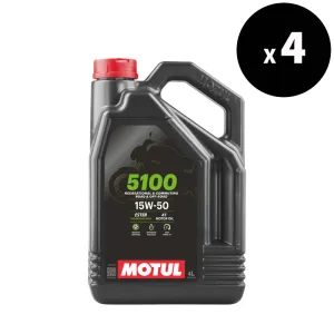 MOTUL 5100 4T Motor Oil - 15W50 4L x4 - 3042937