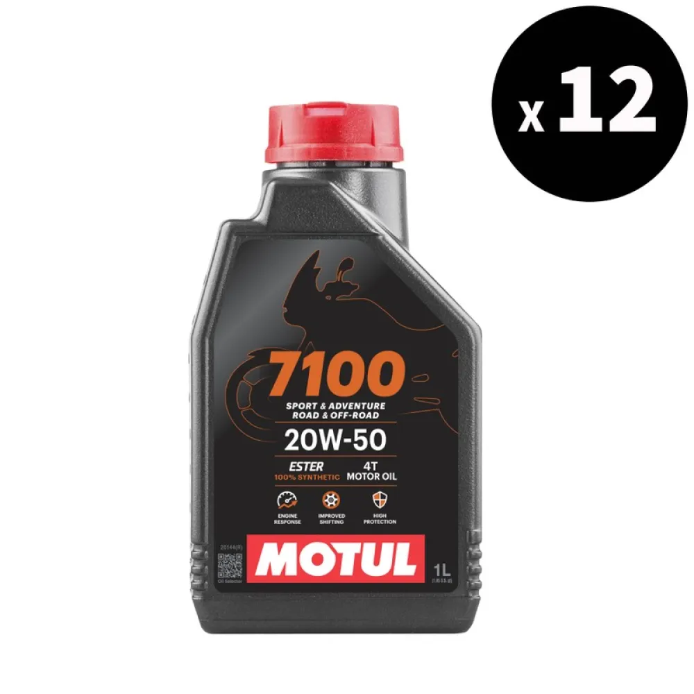 MOTUL 7100 4T Motor Oil - 20W50 1L x12 - 3042948