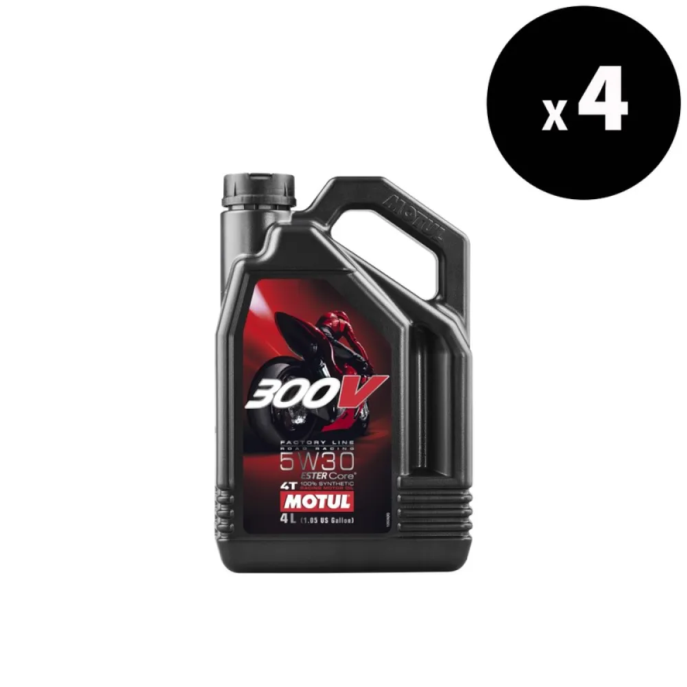 MOTUL KIT 300V ROAD RAC 5W30 4LX4 - 3042951