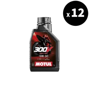 MOTUL 300V Factory Line Road Racing 4T Motor Oil - 15W50 1L x12 - 3042956