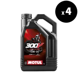 MOTUL 300V Factory Line Off Road Racing 4T motorolie - 15W60 4L x4 - 3042961