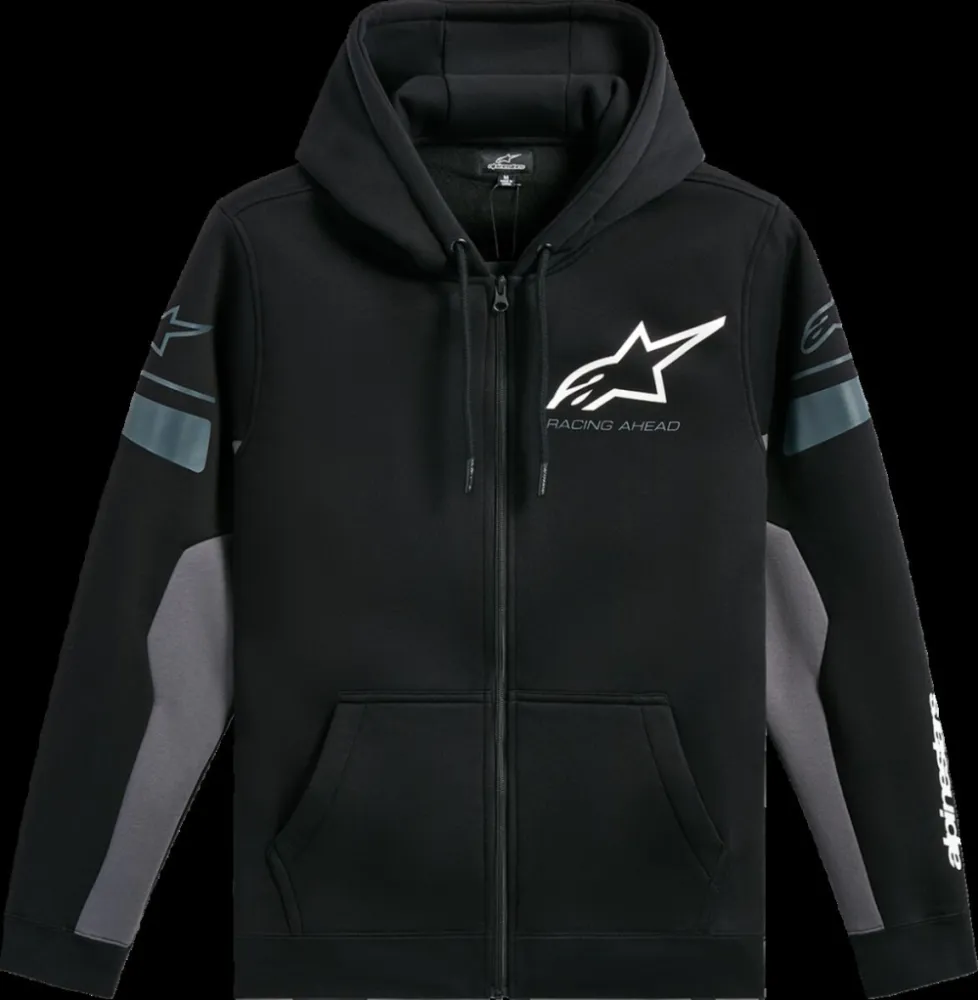 ALPINESTARS (CASUALS) - HOODIE ZIP ESEMEX BLACK/CHARCO - 30507154