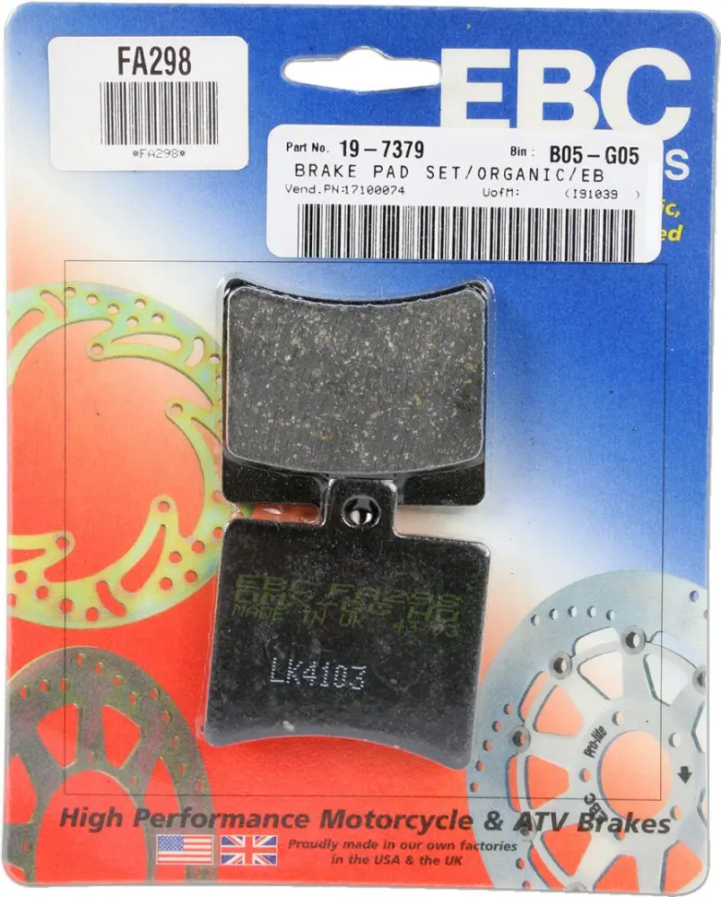 EBC - BRAKE PAD FA SER ORGANIC - 17100074