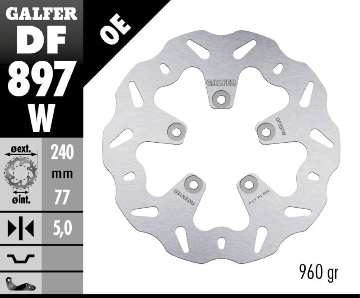 GALFER - BRAKE DISC FIXED WAVE - 17104105