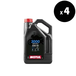 MOTUL 3000 4T Motor Oil - 20W50 4L x4 - 3042983
