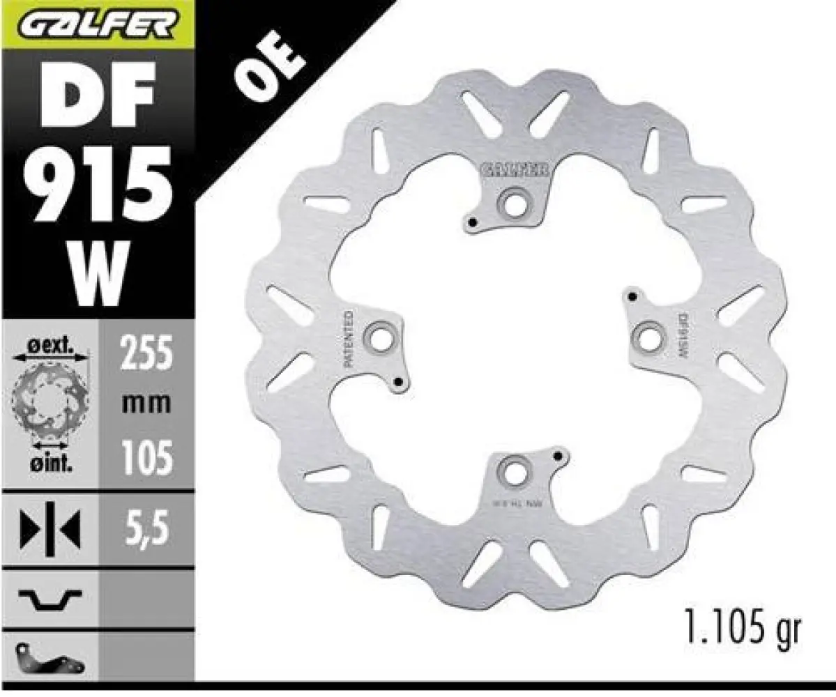 GALFER - BRAKE DISC FIXED WAVE RR - 17105022