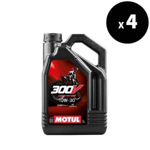 MOTUL 300V Factory Line Off Road Racing 4T Motorolie - 10W30 4 L x4 - 3065100