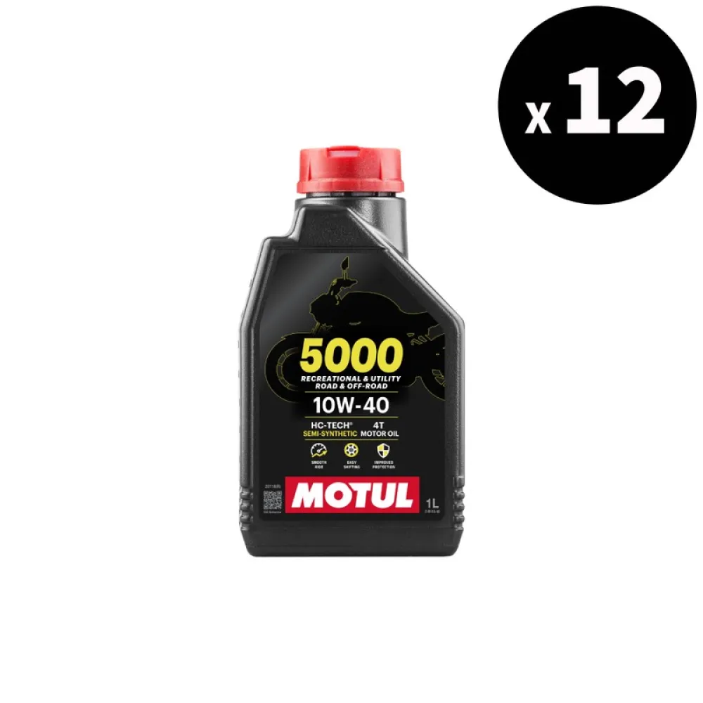 MOTUL 5000 4T Motor Oil - 10W40 1L x12 - 3042925