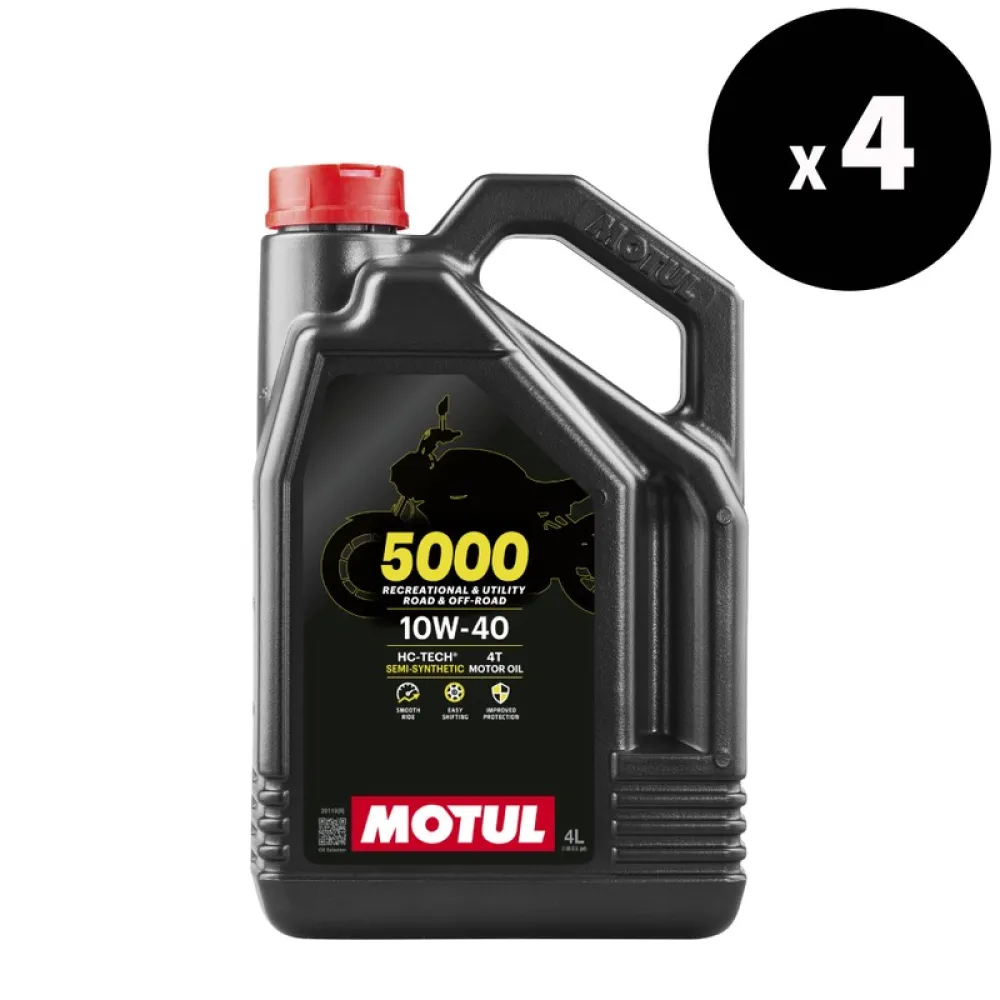 MOTUL 5000 4T Motor Oil - 10W40 4L x4 - 3042926