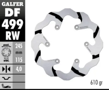 GALFER - BRAKE DISC FIXED WAVE GROOVED - 17111741