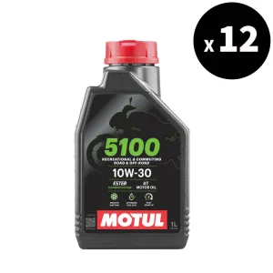 MOTUL 5100 4T Motor Oil - 10W30 1L x12 - 3042927