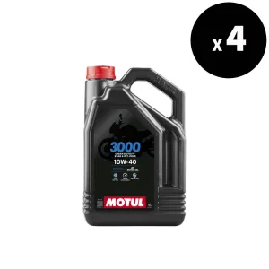 MOTUL 3000 4T Motor Oil - 10W40 4L x4 - 3042986