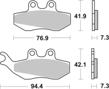 SBS - BRAKE PAD CAR/CER SCOOT - 17201047