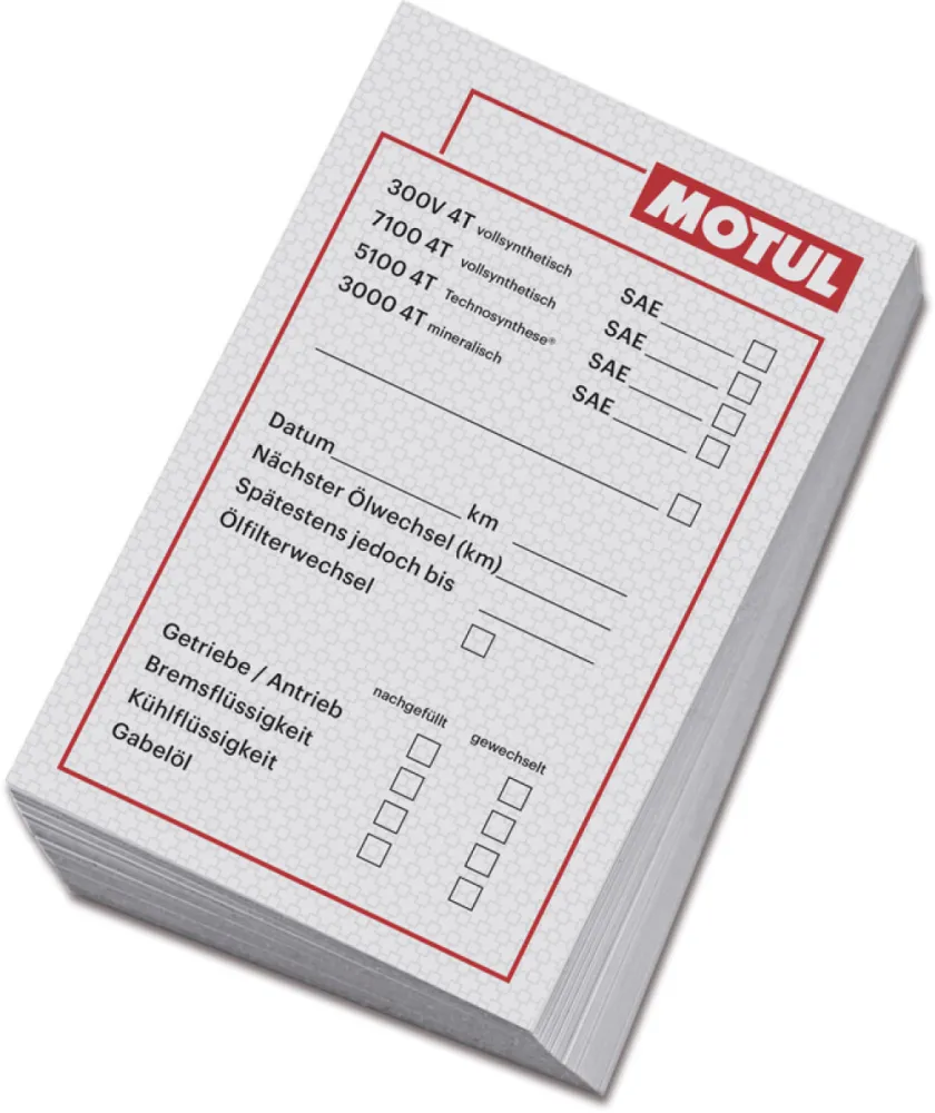 MOTUL Stickers oliewissel 50 stuks - 1050371