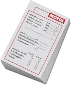 MOTUL Stickers oliewissel 50 stuks - 1050371