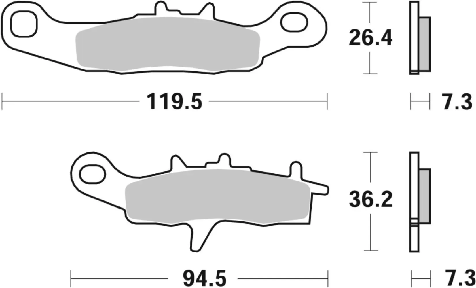 SBS - BRAKE PAD SINT/CAR OFF - 17211589