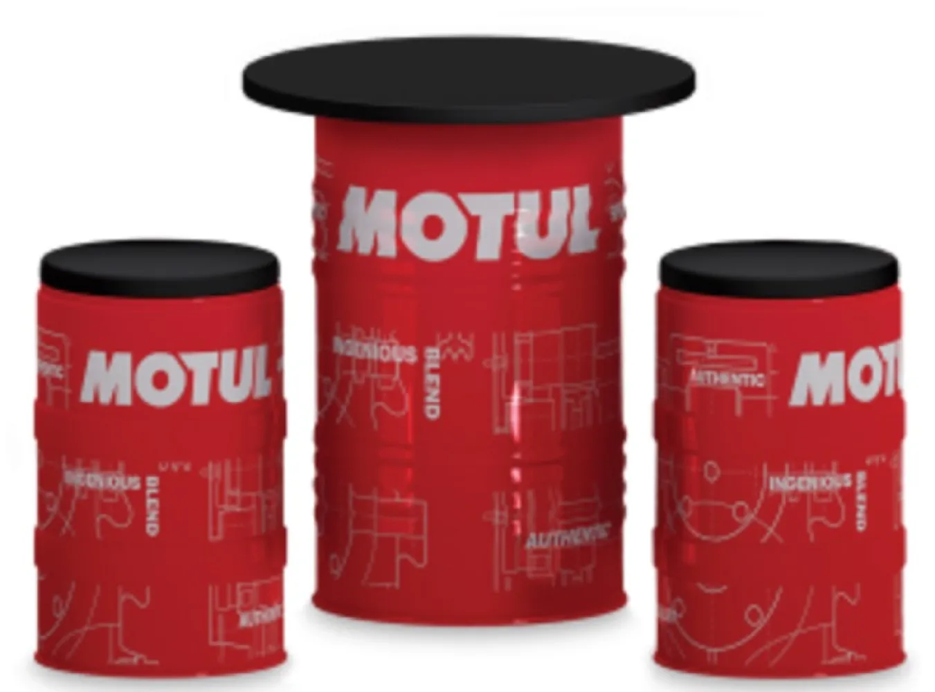 MOTUL Empty Drum Lounge Table - Red 208L - 1106772