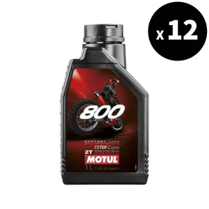 MOTUL 800 Factory Line Off-Road Racing 2T Motor Oil - 1L x12 - 3042916