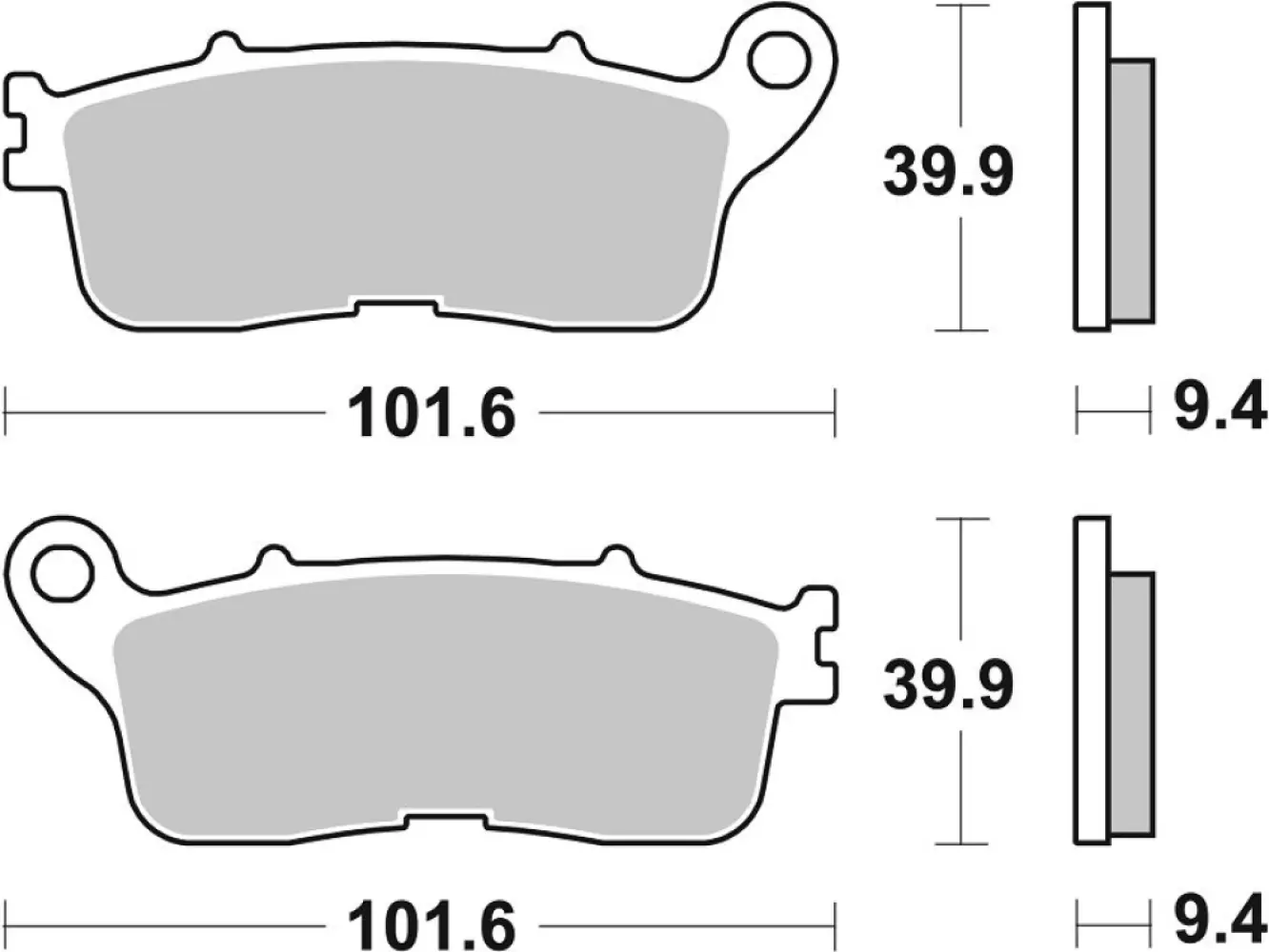 SBS - BRAKE PAD SINT REAR - 17213284