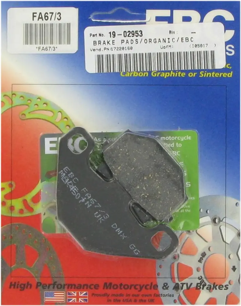 EBC - BRAKE PAD FA SER ORGANIC - 17220160