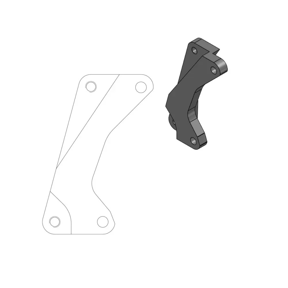 MOTO-MASTER - BRAKE CALIPER ADAPTOR SM - 17420339