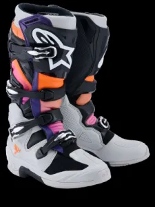 ALPINESTARS(MX) - BOOT TECH 7 BLK/LT GY/ORG FL/M - 34103404