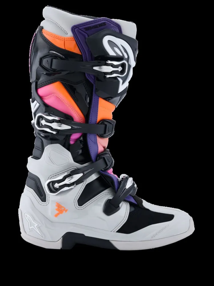 ALPINESTARS(MX) - BOOT TECH 7 BLK/LT GY/ORG FL/M - 34103404