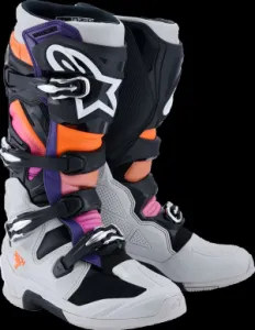 ALPINESTARS(MX) - BOOT TECH 7 BLK/LT GY/ORG FL/M - 34103413