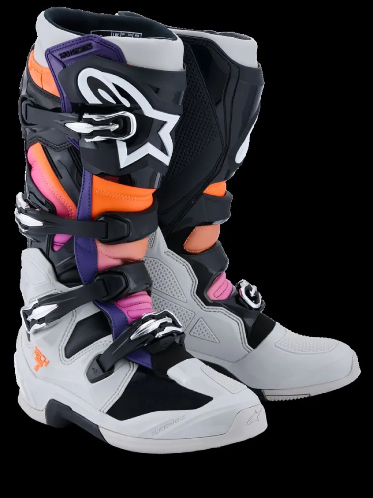 ALPINESTARS(MX) - BOOT TECH 7 BLK/LT GY/ORG FL/M - 34103415