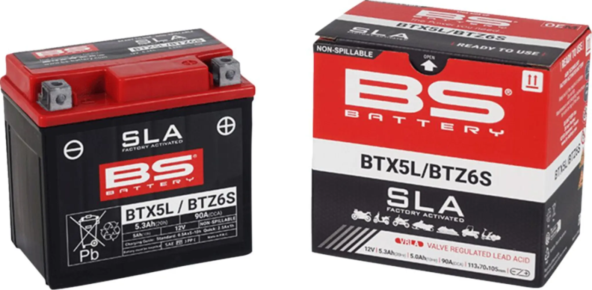 BS BATTERY - BATTERY BS BTX5L/BTZ6S SLA - 21130627