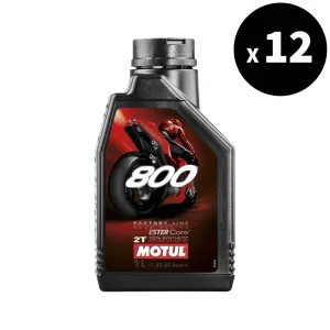 MOTUL 800 Factory Line Road Racing 2T Motor Oil - 1L x12 - 3042918