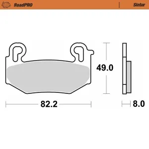 MOTO-MASTER - BRAKE PAD ROADPRO SINTER FRONT - 17201186