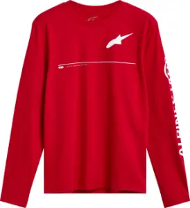 ALPINESTARS (CASUALS) - TEE LS CSF COMMITTED RED S - 303024645