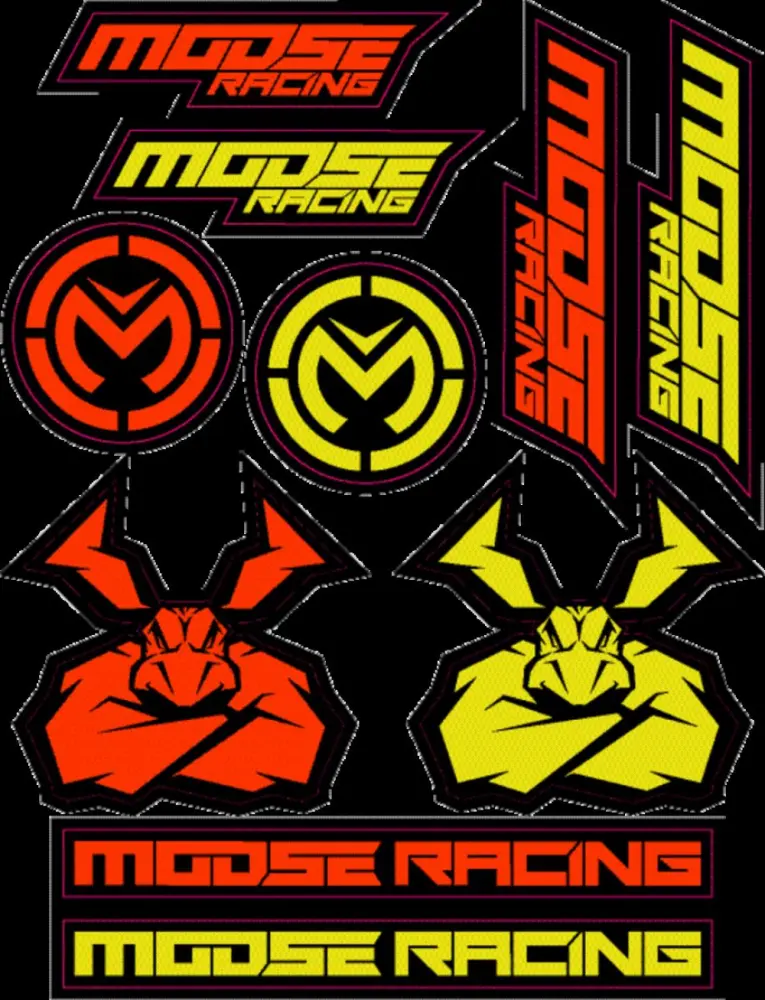 MOOSE OFFROAD SOFT-GOODS - DECAL SHEET MOOSE YL/OR - 43202206